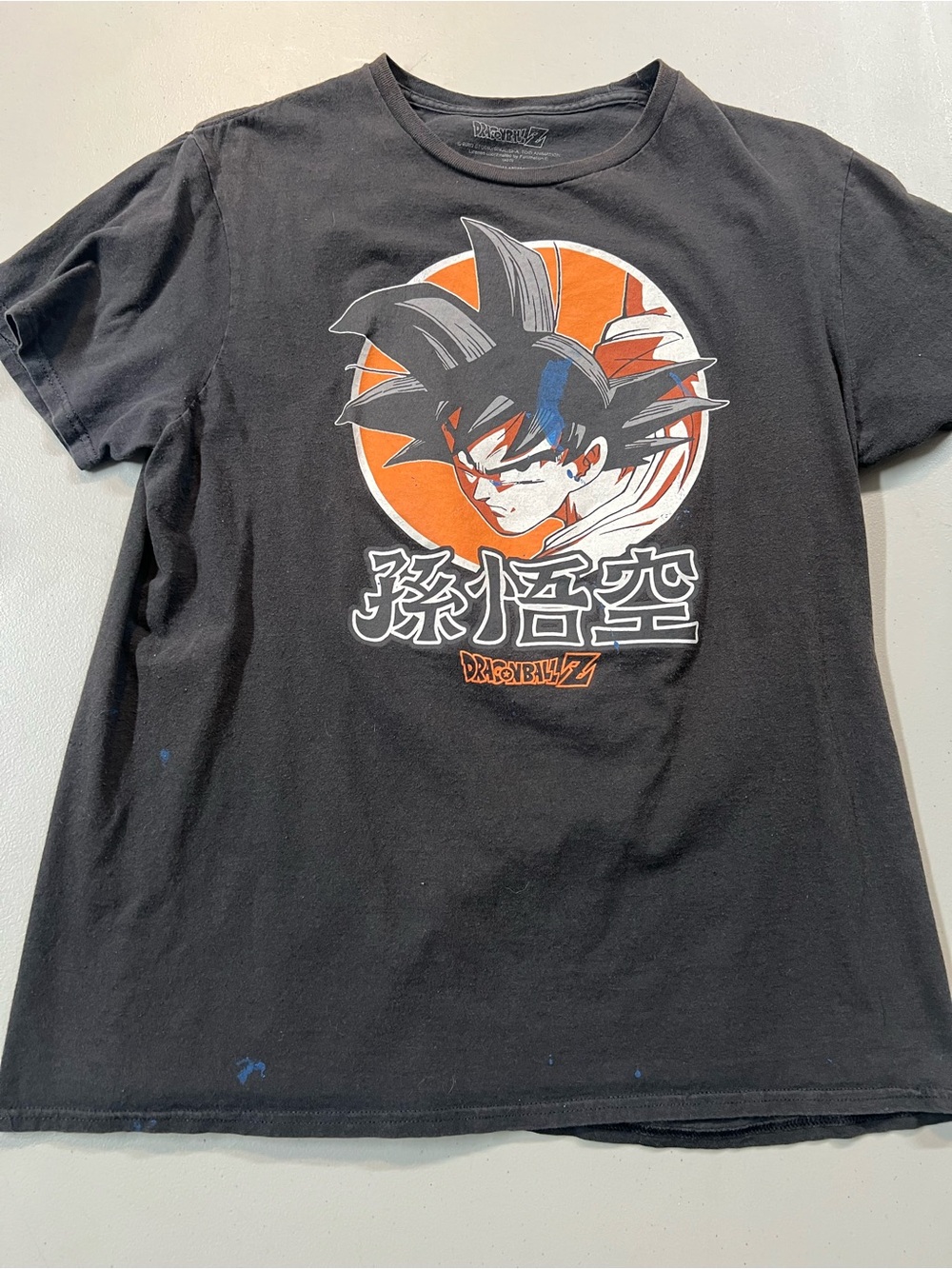 Dragon Ball Z Goku Graphic T-Shirt Large Black Anime Distressed